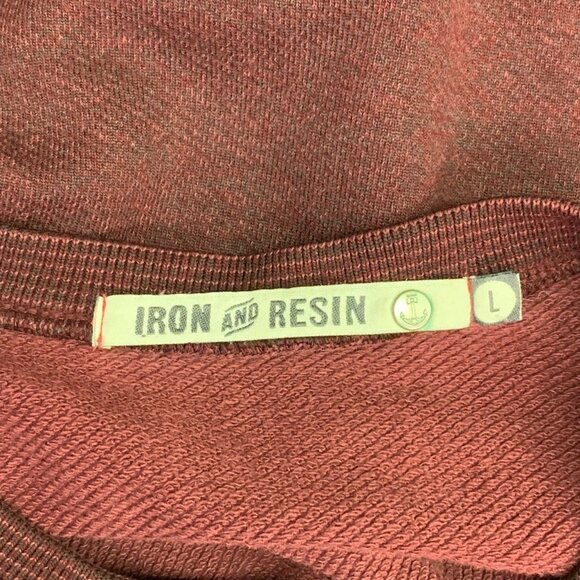 Iron & Resin Men's Single V Pocket Knit Long Sleeve Crew Neck Sweater Size L - Picture 7 of 12